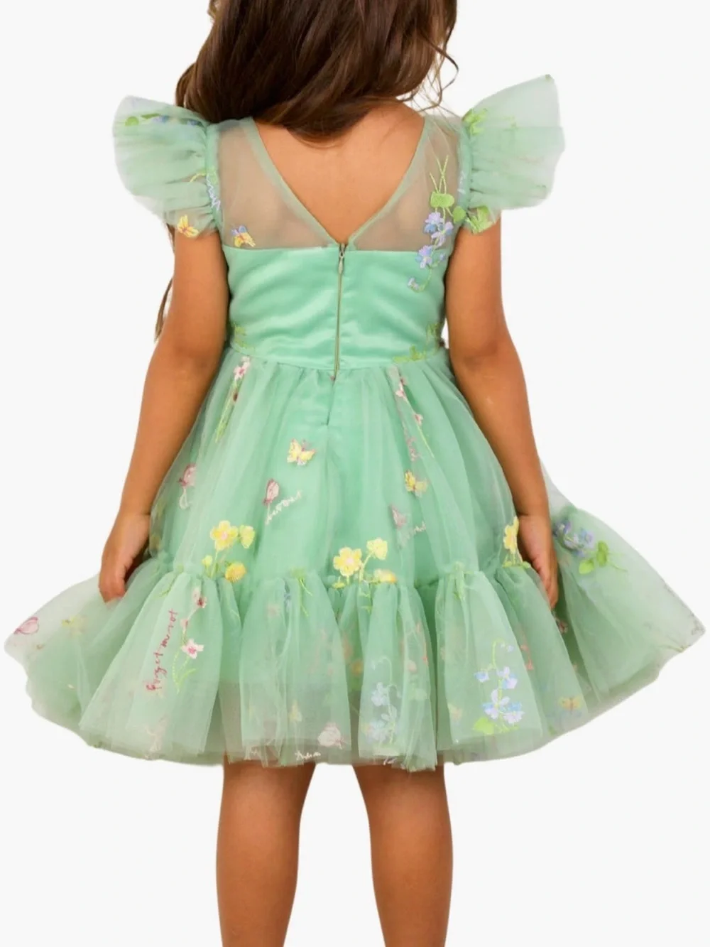Floral Tulle Party Dress for Girls